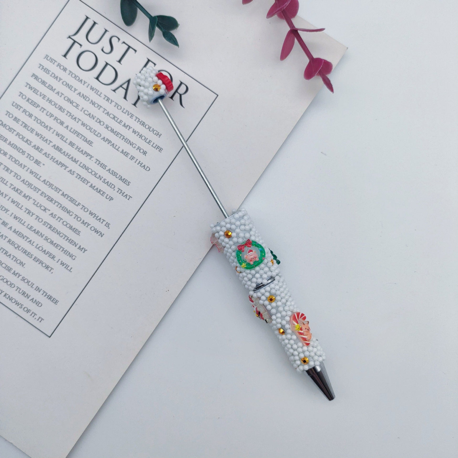 Wholesale Christmas millet beadable pens