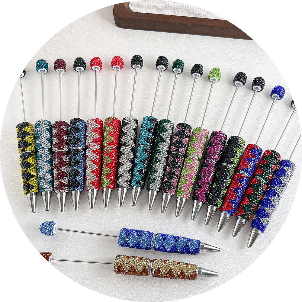Wholesale 5pcs multi-color full diamond gradient beadable pens
