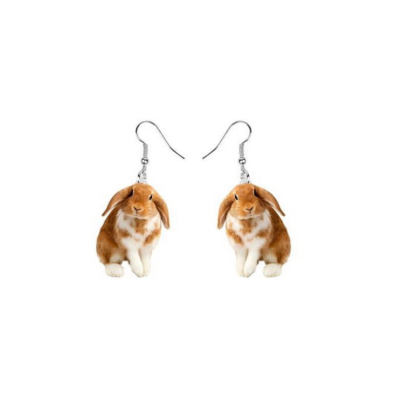 Wholesale 10pcs Rooster, Cow, Hamster, Piglet, Hedgehog, Squirrel, Rabbit, Black Cat, Puppy, Animal Earrings