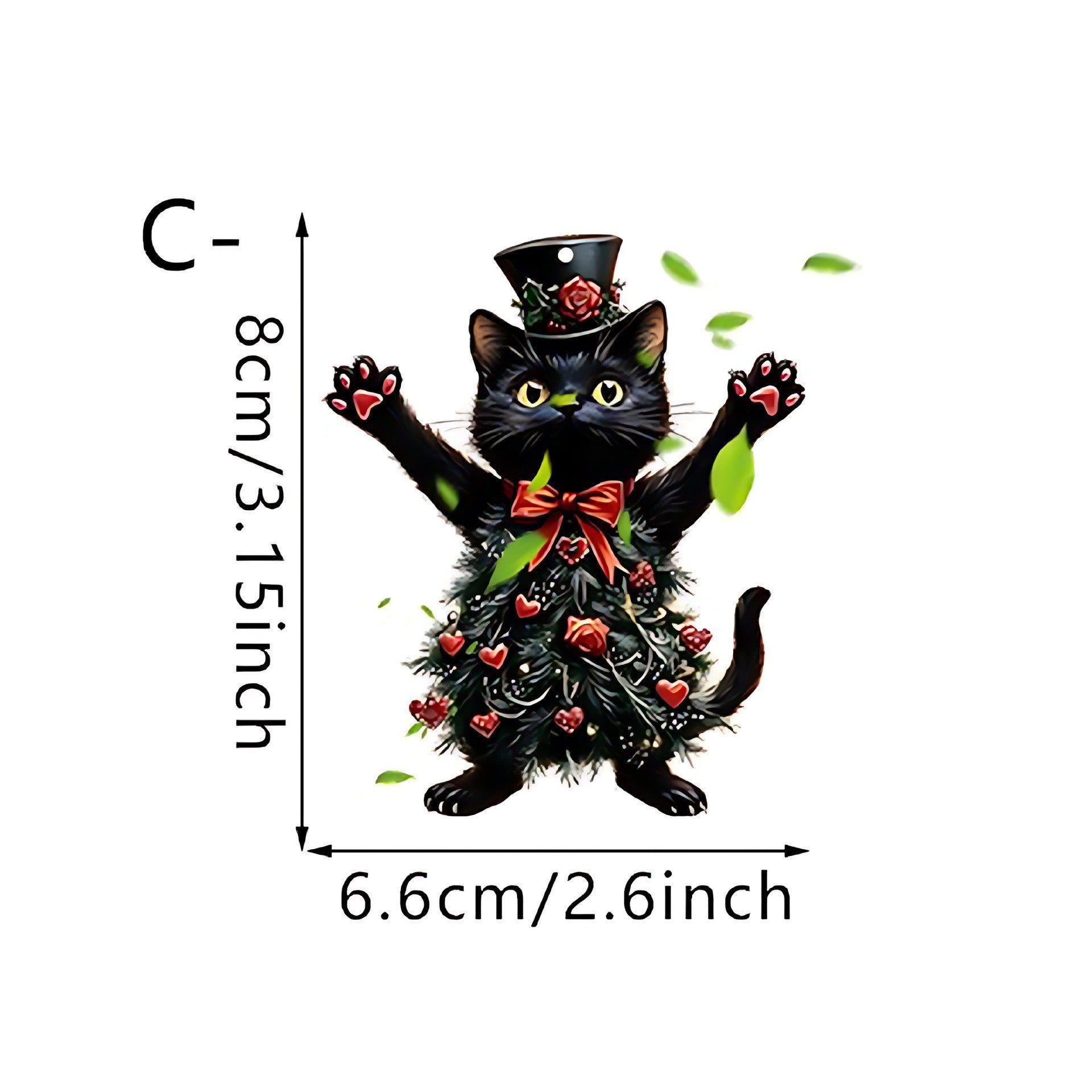 Wholesale Valentine' s Day Rose Kitten Acrylic Car Decoration