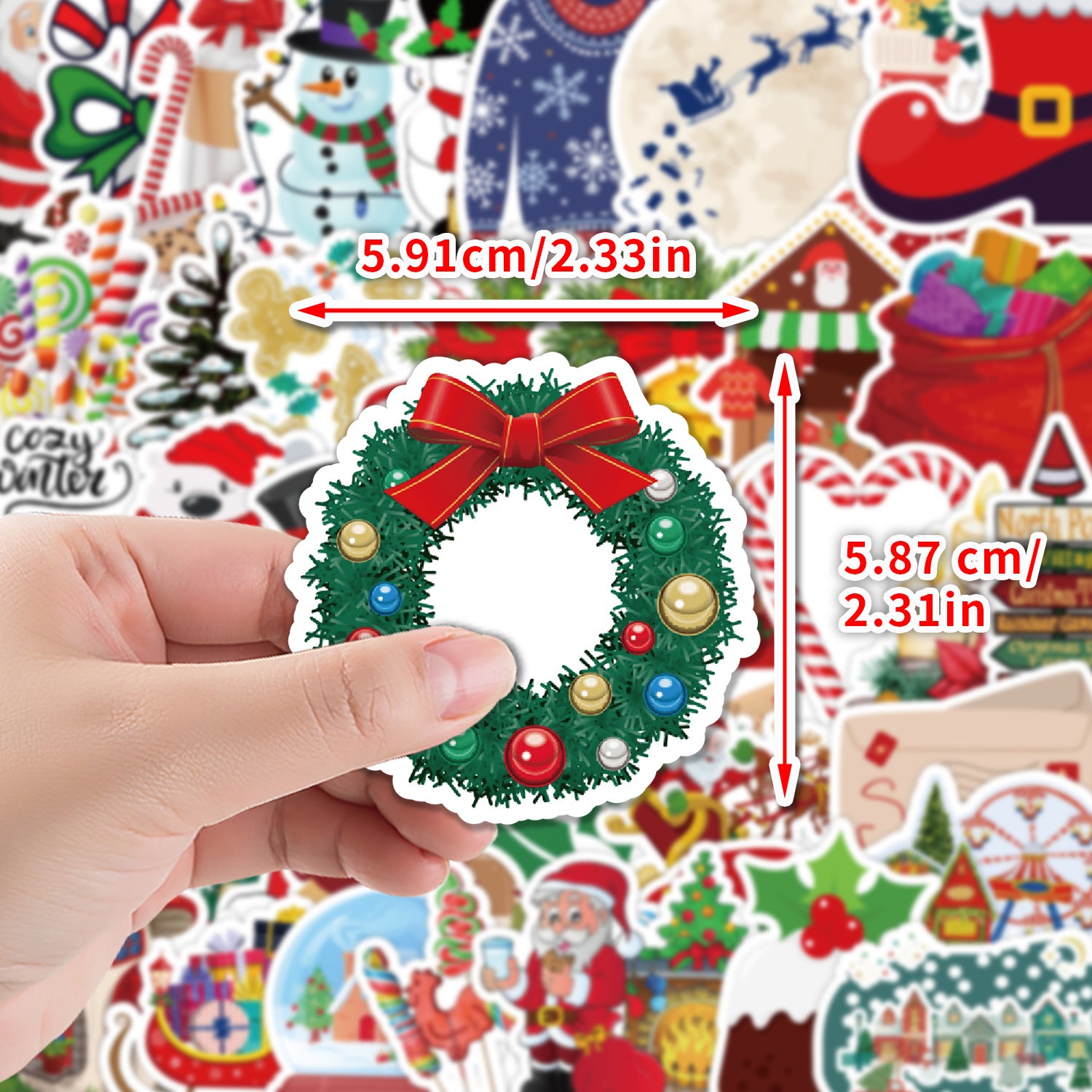 Wholesale 50 pcs Christmas holiday graffiti stickers