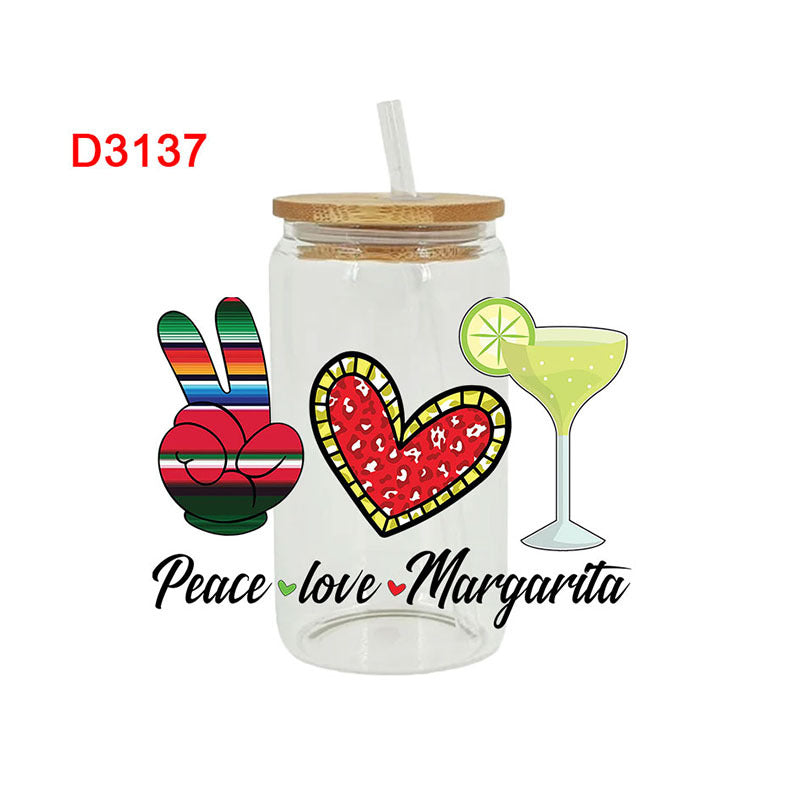 Wholesale Western style Little Cow   16oz Cup UV DTF Wraps