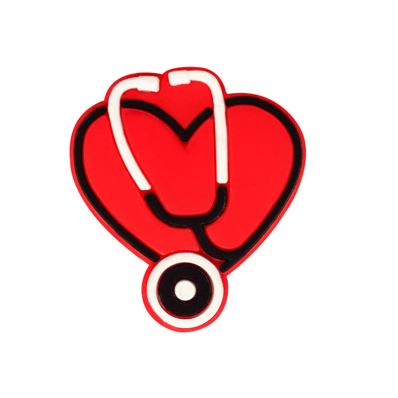 Wholesale 10pcs Love Stethoscope Focal Beads