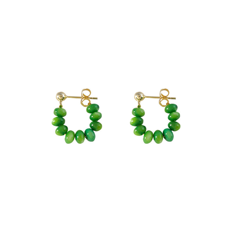 Wholesale of Green Metal Earrings