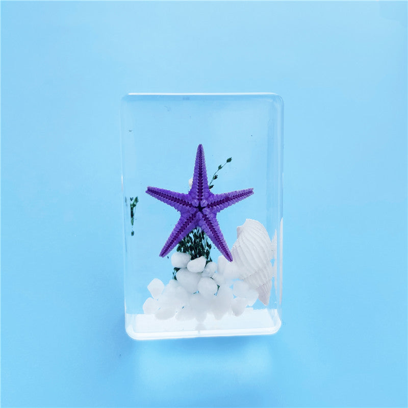 Wholesale 6pcs Starfish Specimen Resin Transparent Handmade Glue Ornaments