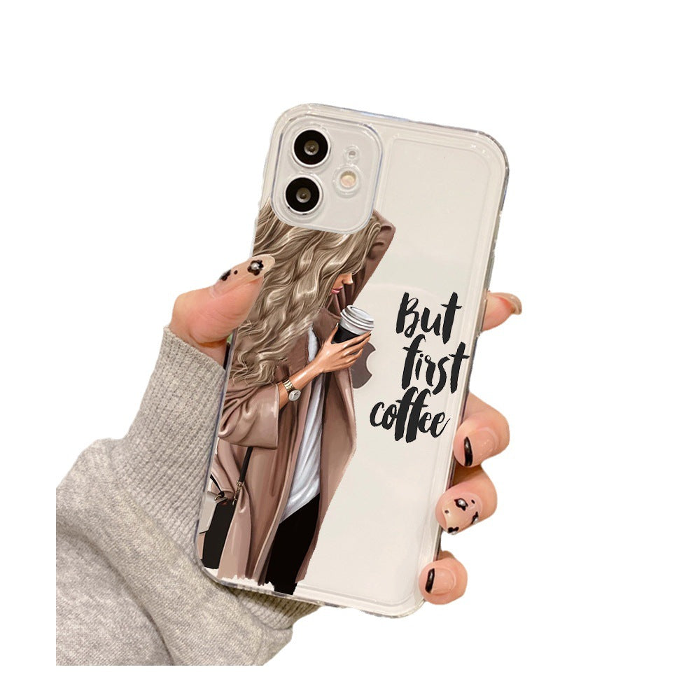 Wholesale Coffee Girl TPU Phone Cases