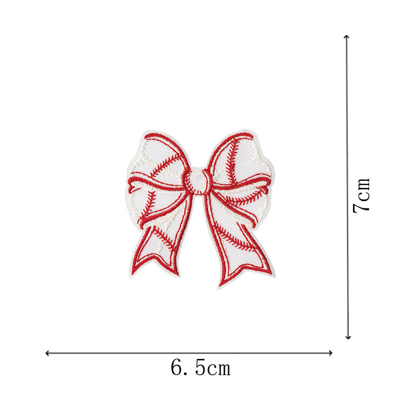 Wholesale Bow Cartoon Baseball DIY Patches