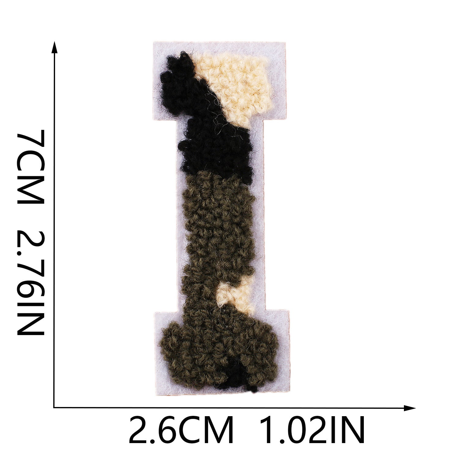 Wholesale Camouflage English letter embroidered towel patch