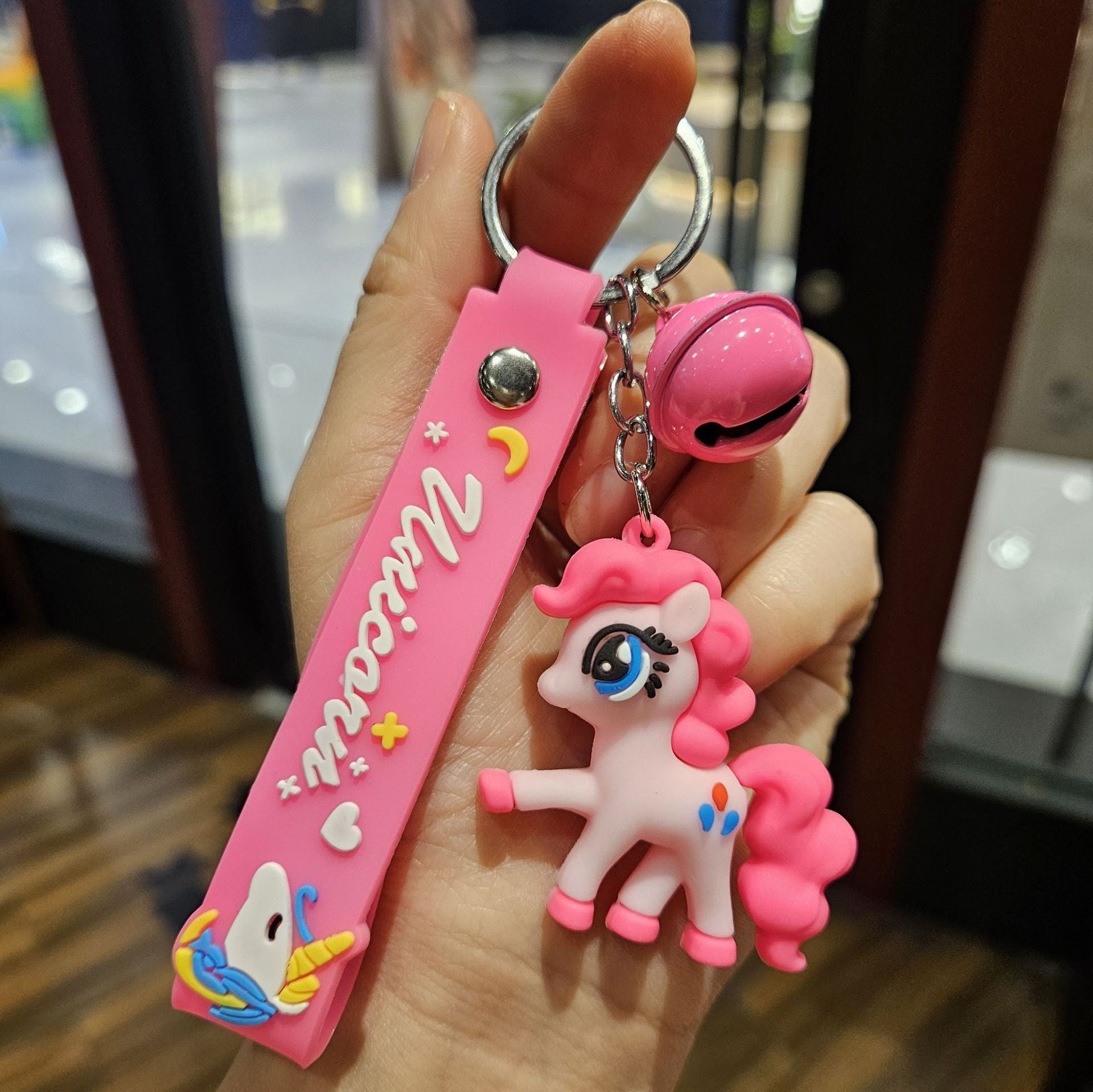 Wholesale Cartoon cute colored horsehide keychain OLY Exclusive