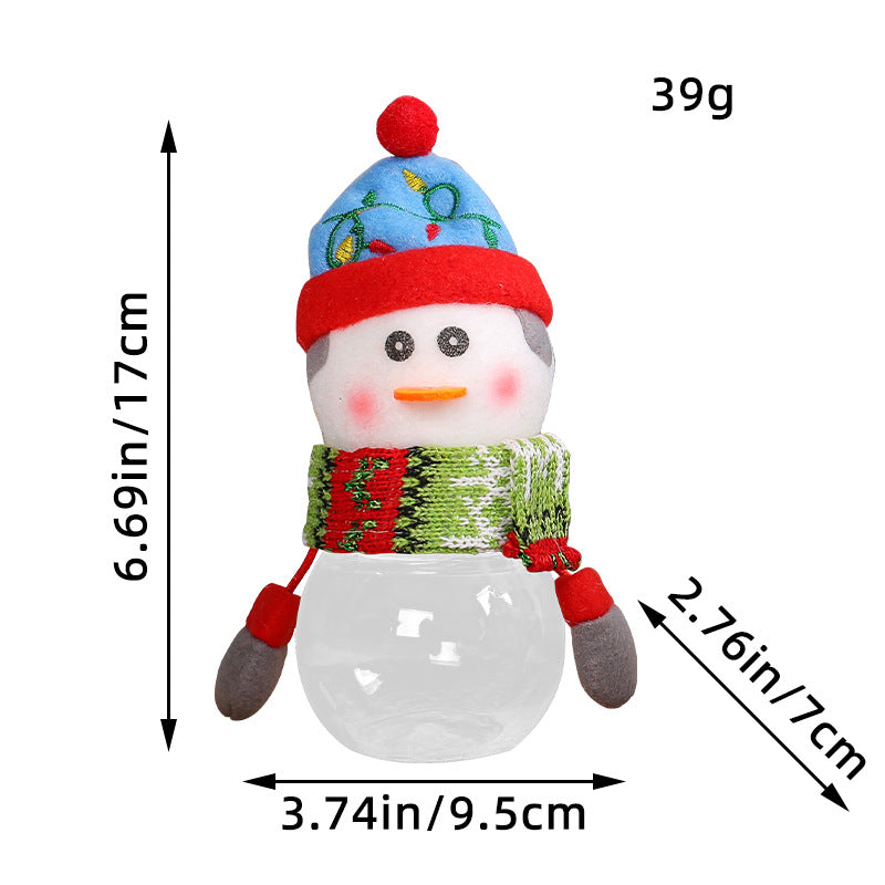 Wholesale Christmas Cute Children's Transparent Plastic Doll Candy Jar