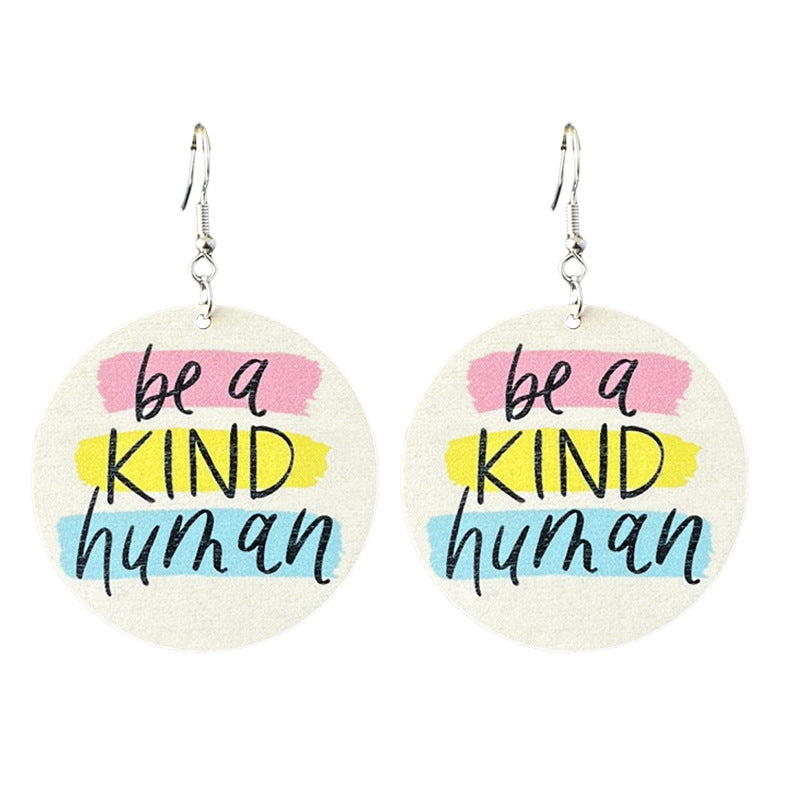 Wholesale Teacher Appreciation Week Graduation Season Textured Wood Earrings