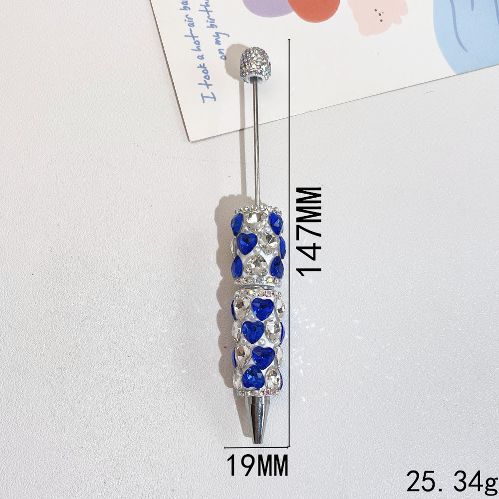 Wholesale 5pcs Heavy Heart Full of Diamond Fancy Beadable Pens