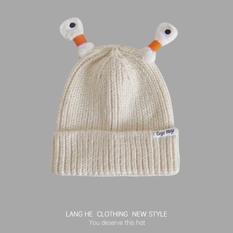 Wholesale Winter Cartoon Funny Eyes and Glowing Tentacles Parent-child Knitted Wool Hat