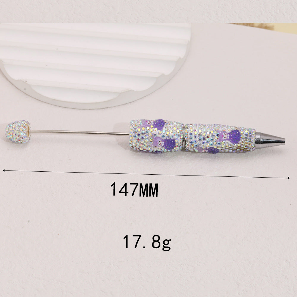 Wholesale  5pcs  Full Diamond Heavy Industry Soft y Fancy Beadable Pens