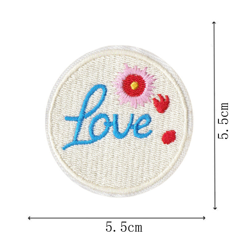 Wholesale Embroidered Heart Flower Patch Applique Set Of 9 For DIY Clothing Towel Craft Supply Fashion Accessory Gift