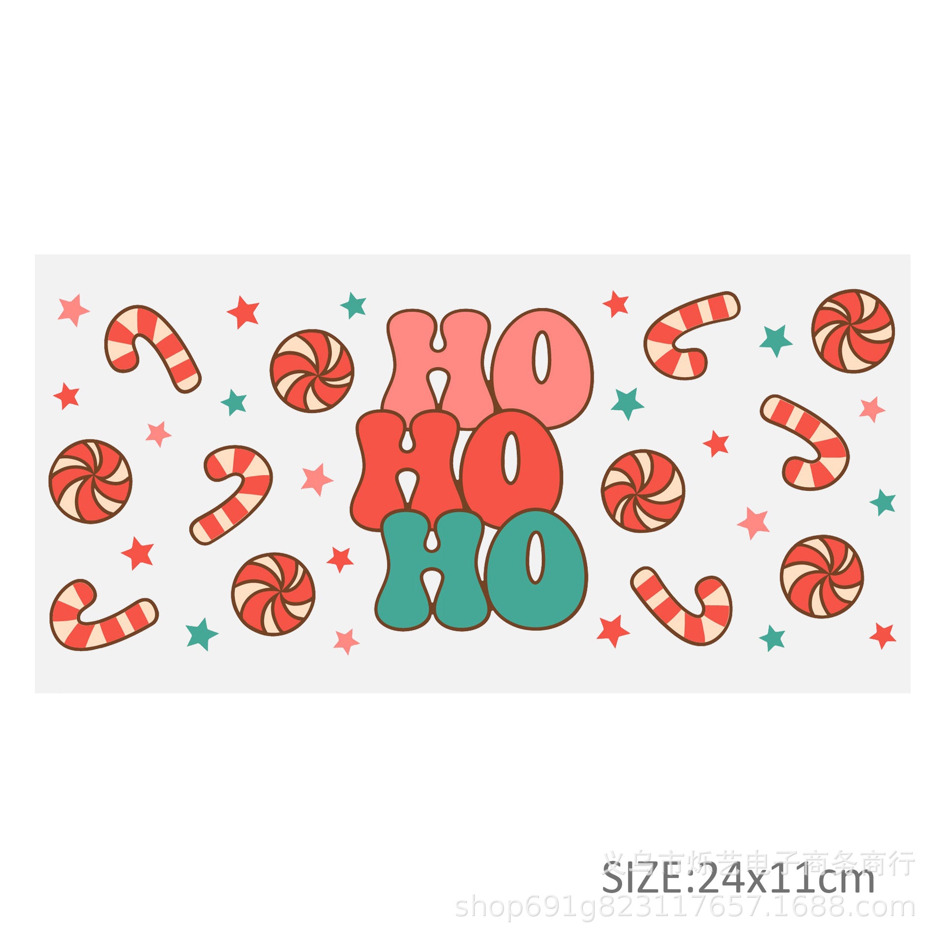 Wholesale  5pcs/pack Snowman Gingerbread Man Christmas Series 16oz Cup UV DTF Wraps