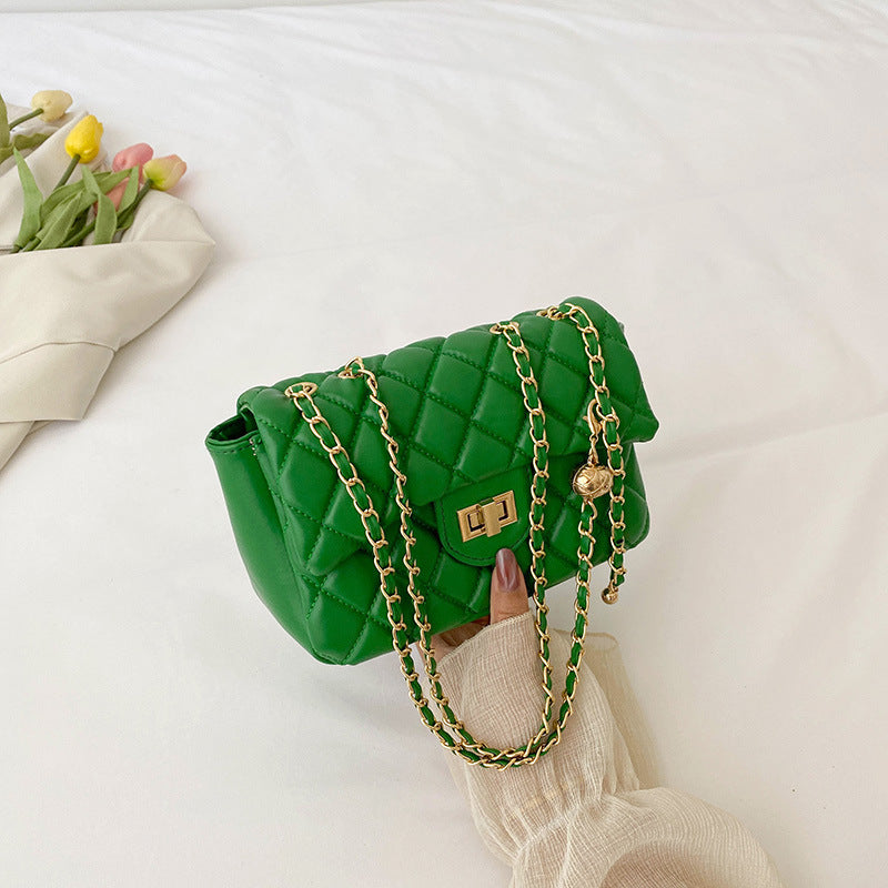 Wholesale Small Golden Ball Diamond Chain Crossbody Shoulder Small Square Bag