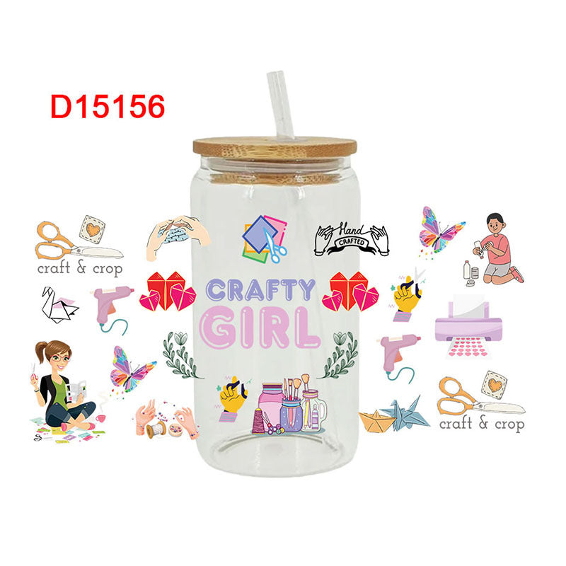 Wholesale Colorful Makeup 16oz Cup UV DTF Wraps