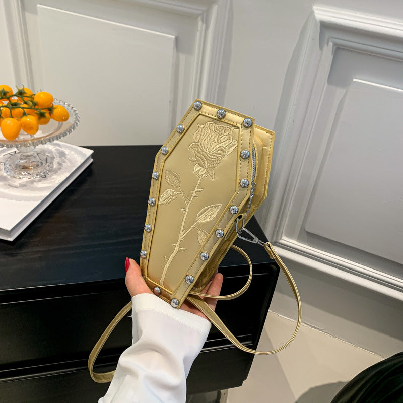 Wholesale Coffin Rose Bag Shoulder Crossbody Bag