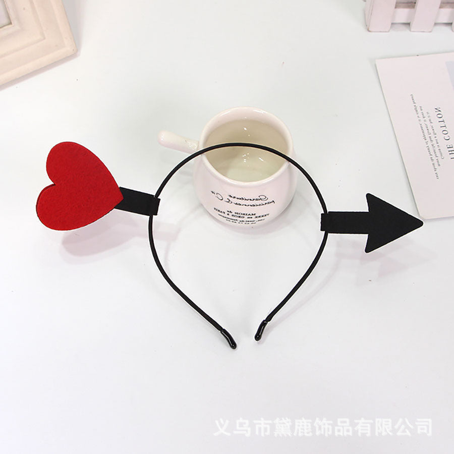 Wholesale 8pcs Valentine's Day Performance Festival Activities Dress Up Heart-shaped Headband