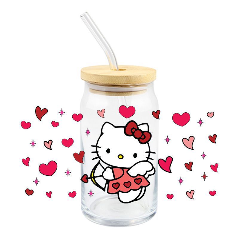 Wholesale 5pcs Cartoon Cute Cat 16oz Cup UV DTF Wraps OLY Exclusive