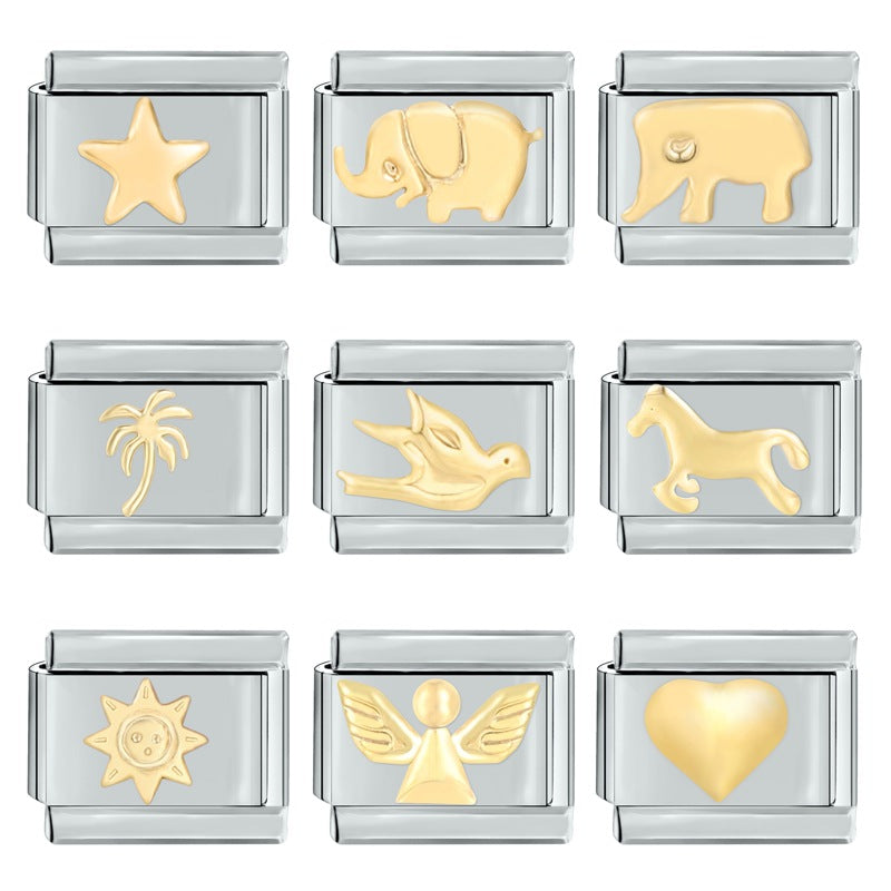 Wholesale Italian Charm Bracelet 9mm DIY Splicing and Removable Stainless Steel Funny Composable Bracelet