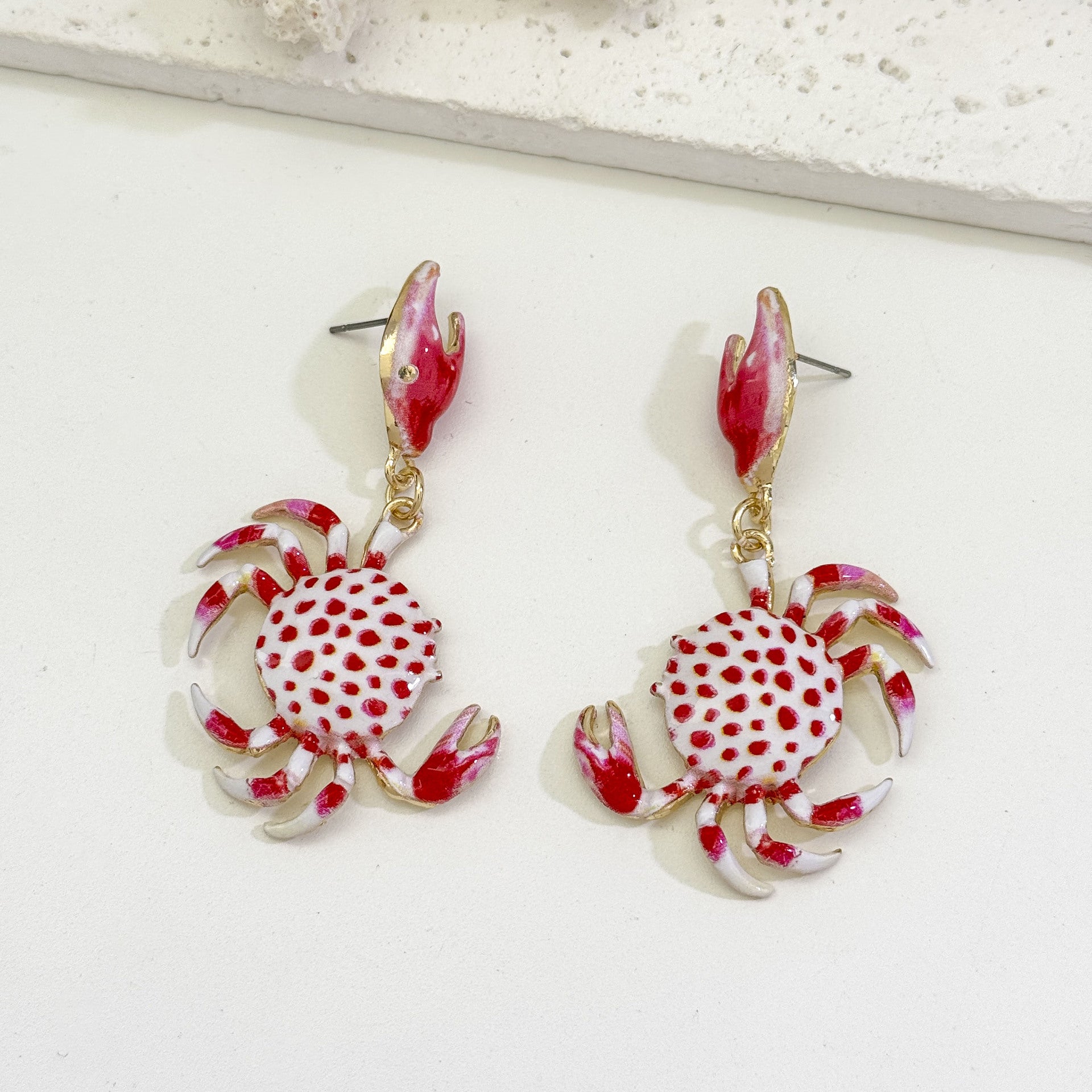 Wholesale Stylish Crab Earrings For Women Summer Beach Cartoon Animal Alloy Jewelry Accessory