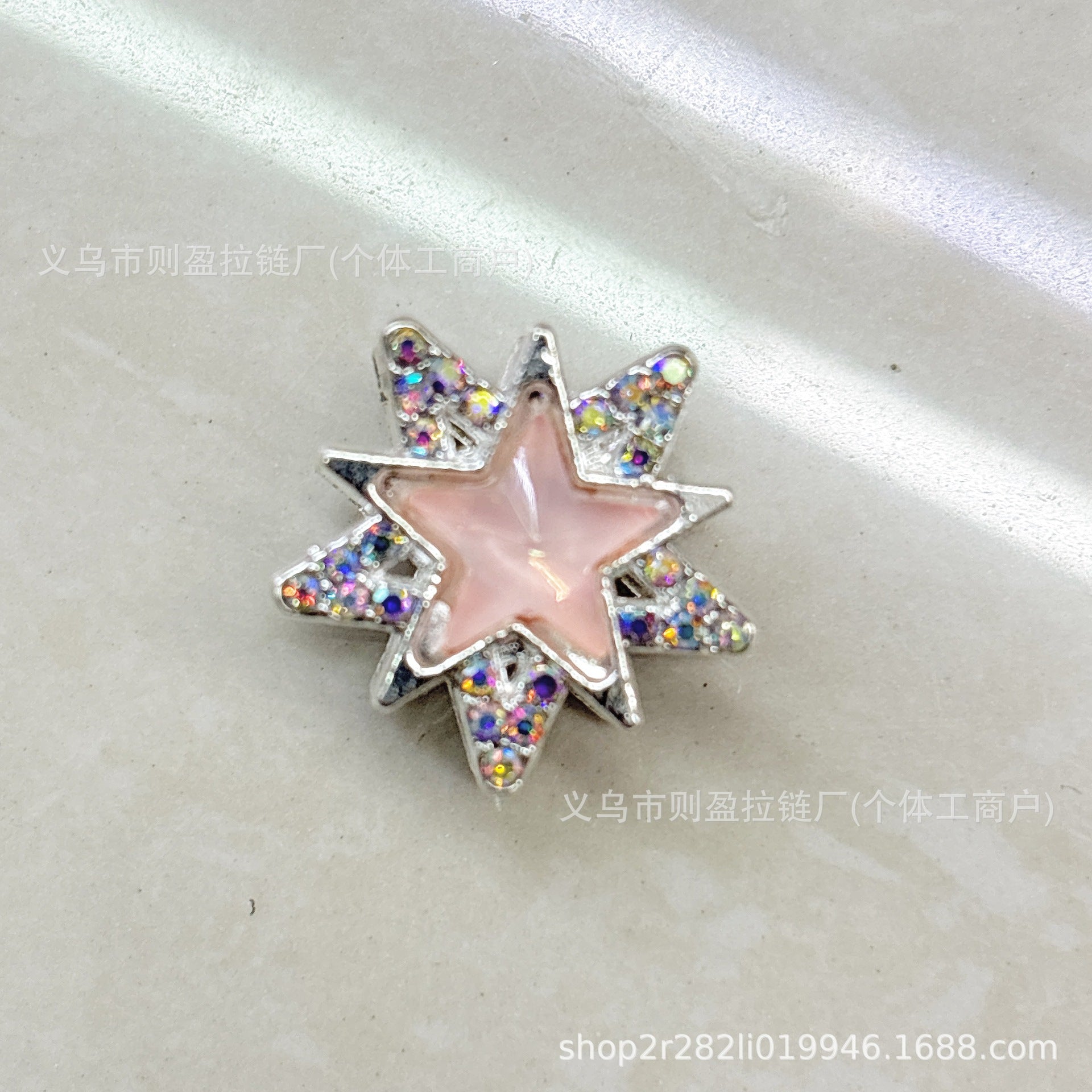 Wholesale 20pcs DIY Heavy Industry Alloy Nepal Double sided Zircon Star DIY Beads