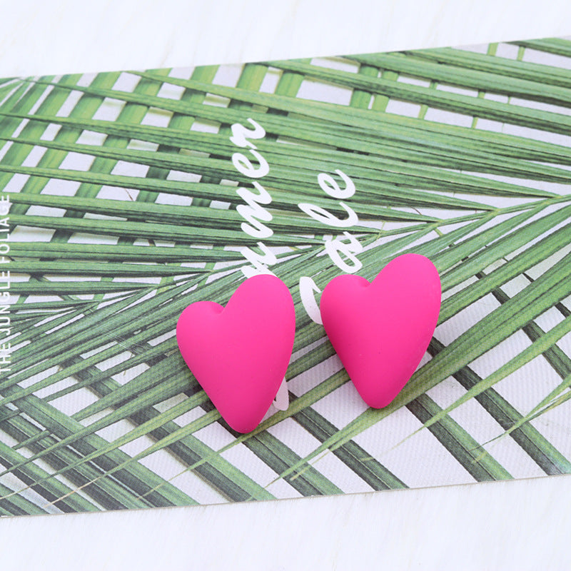 Wholesale Valentine's Day 18 Colors Small Heart Valentine's Day Acrylic Earrings