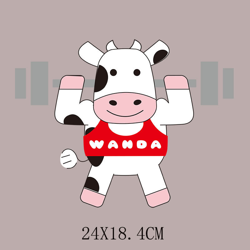 Wholesale  cartoon cow hot stamping stickers UV DTF Ready to Press Transfers Wraps