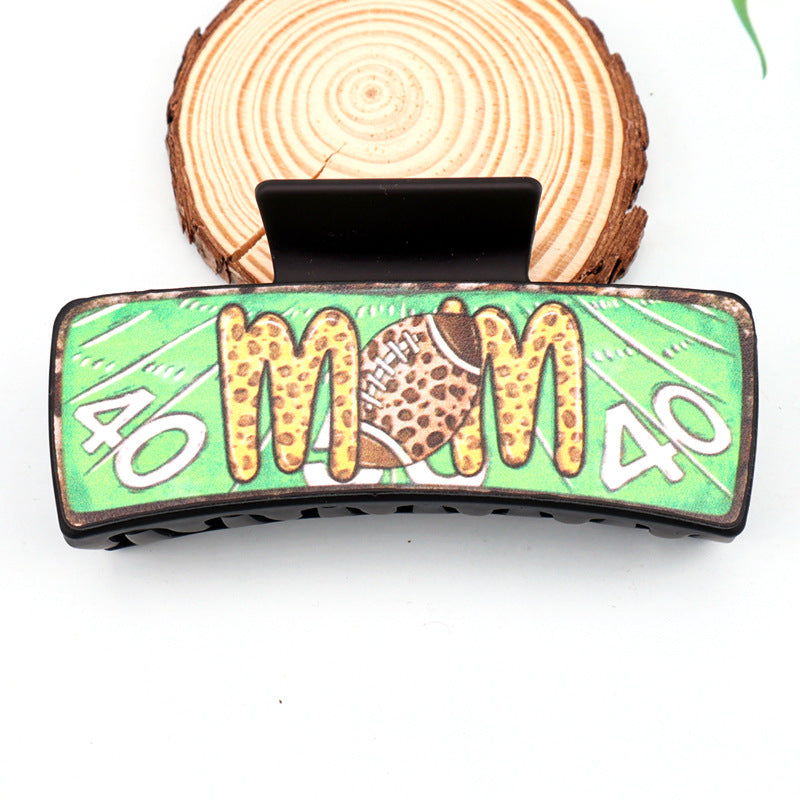 Wholesale Mother's Day Retro Cartoon Ball Patterned Plastic Hair Clips
