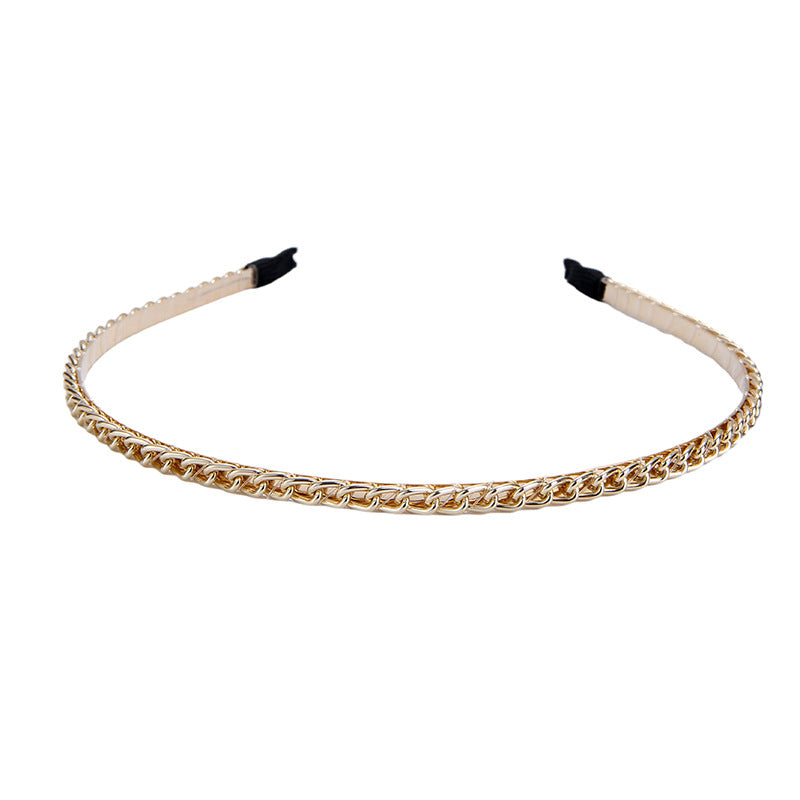 Wholesale Metal hand-wrapped beads artistic pearl chain headband