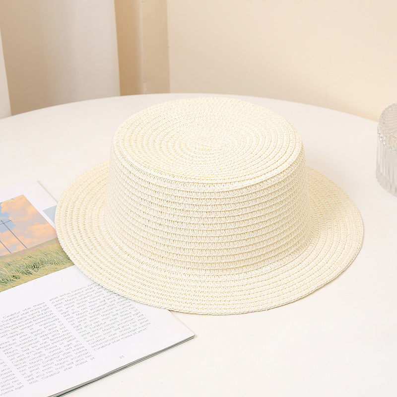 Wholesale Flat Top Sunscreen Foldable Straw Woven Hats
