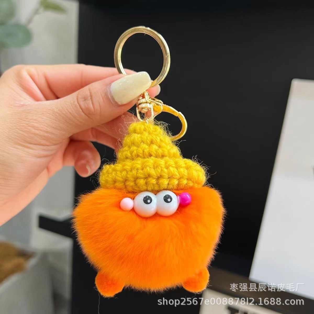 Wholesale  ugly cute small coal cart key chain