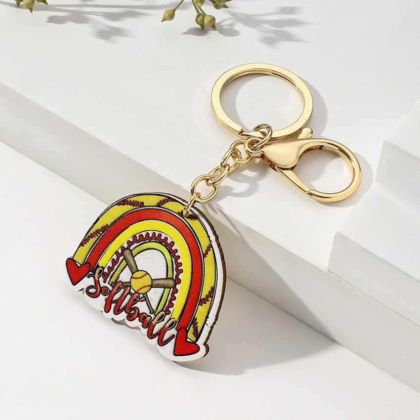 Wholesale Sports, Basketball, Football, Rugby, Baseball, Wooden Keychain