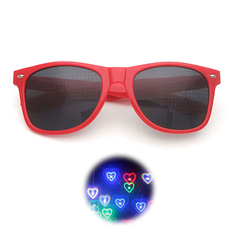 Wholesale Valentine's Day Gift Love Light Diffraction Special Effects Glasses Creative Fireworks Sunglasses