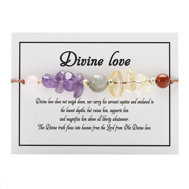 Wholesale Stone Beads Citrine Crushed Stone Round Beads Bracelet