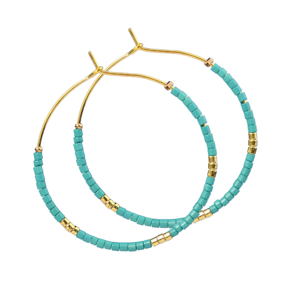 Wholesale Colorful Rice Beads Large Earrings