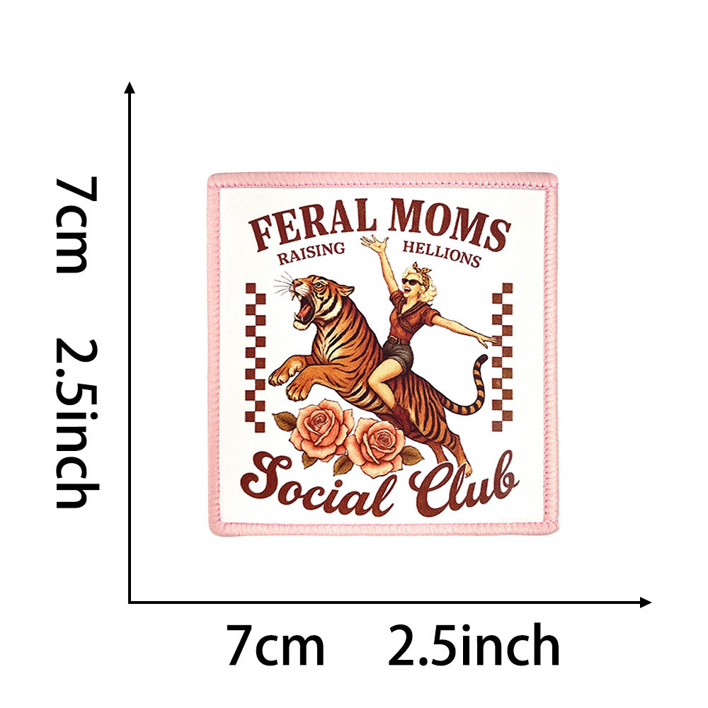 Wholesale Chic Skull Coffee Mom Beach Embroidered Patches Towel Embroidery With Hot Melt Adhesive Back DIY Craft Supplies For Clothing Bags And Home Decor