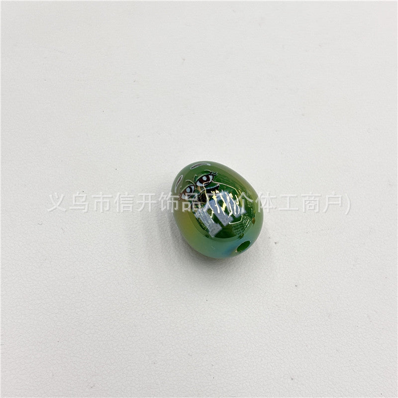 Wholesale 200pcs/pack Acrylic Printed Pigeon Egg Beads Pen