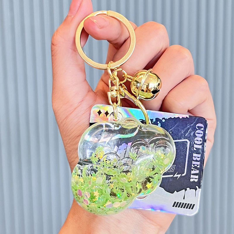 Wholesale Acrylic Cloud Quicksand Bottle Keychain