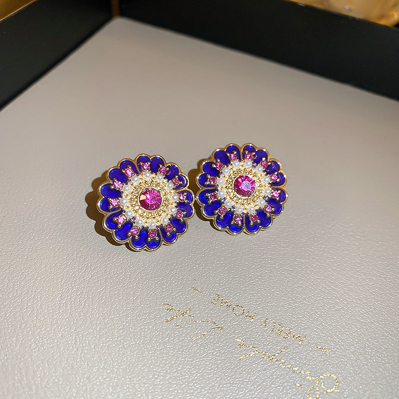 Wholesale Flowers Vintage Alloy Earrings
