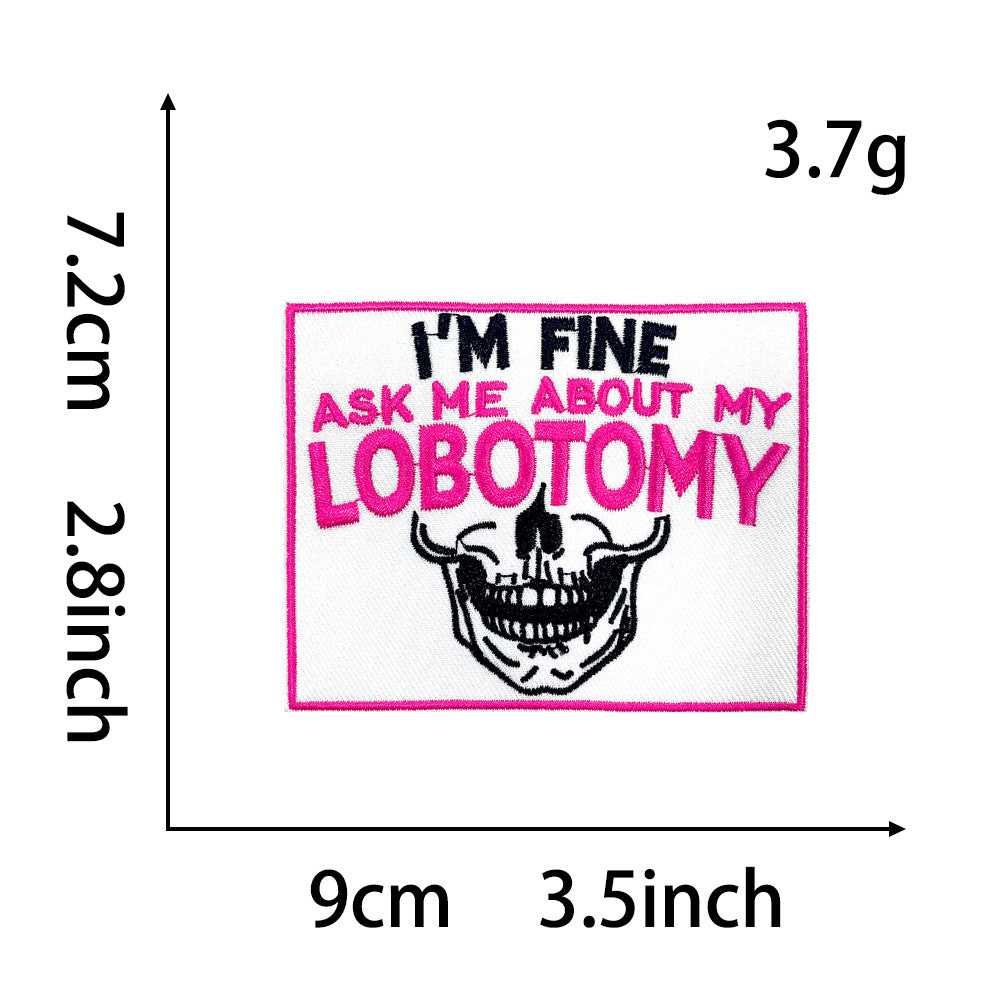 Wholesale Retro Funny Phrase Embroidered Patches Iron On Applique Badges For Coats Fashion Accessory Boutique Resale