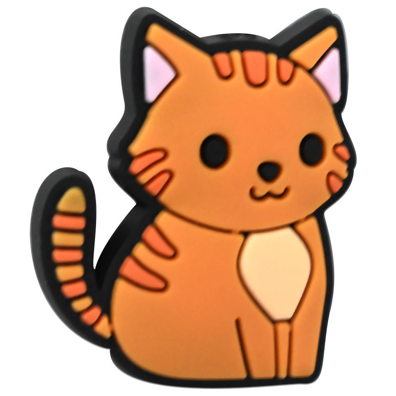 Wholesale Random 100pcs Cute Cartoon Cat Series DIY Pvc Soft Glue Beads