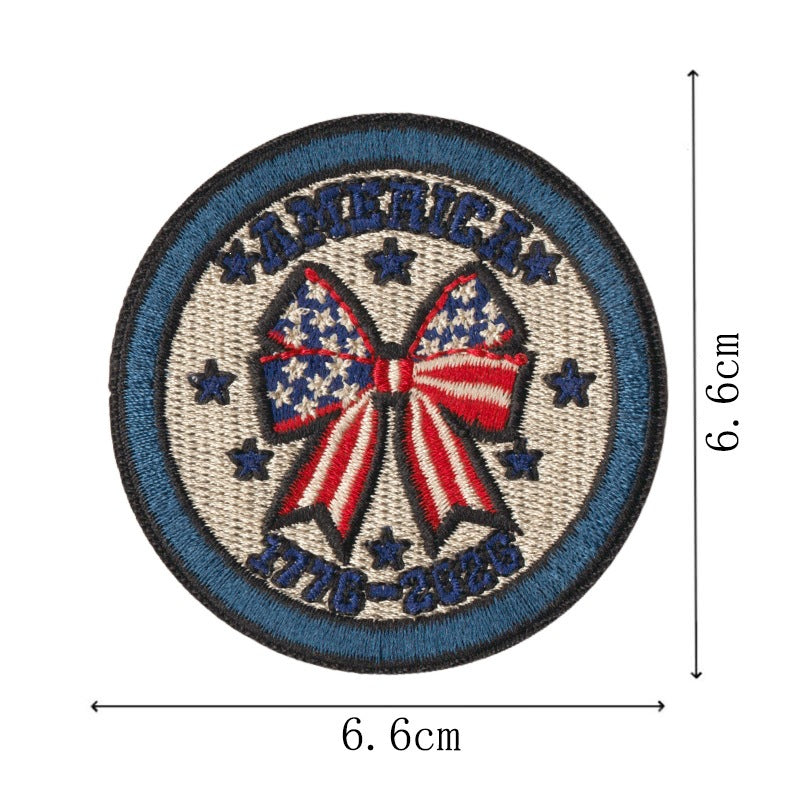 Wholesale Decorative Embroidered Patches 50 Piece Set With Liberty Bell Statue Of Liberty American Flag Design For Towels