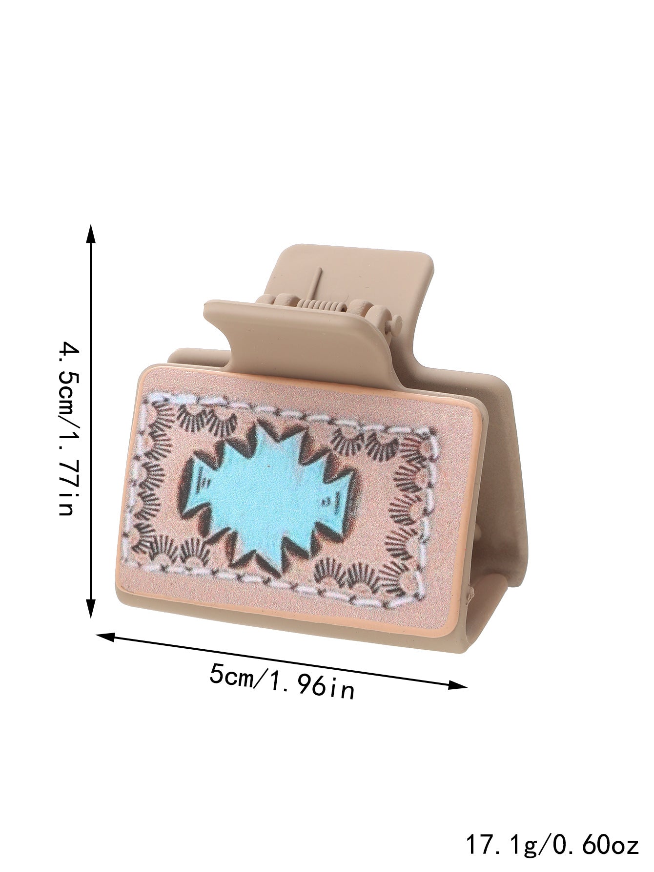 Western-style leather hairpin shark clip