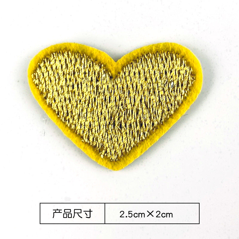 Wholesale Polyester Embroidered Heart Patch For Clothing Bags Shoes And DIY Accessories