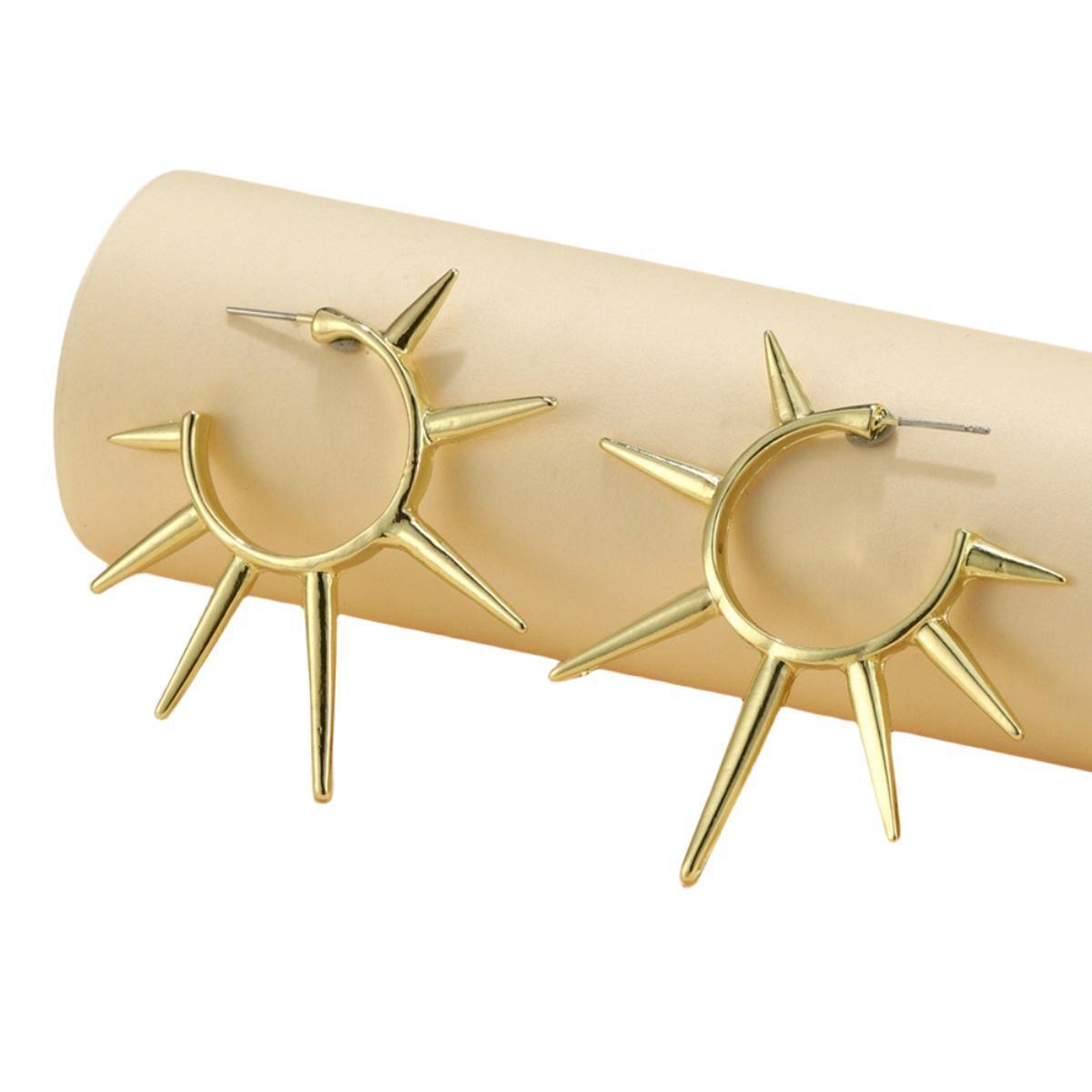 Wholesale Rock Punk Dark Rivet Earrings