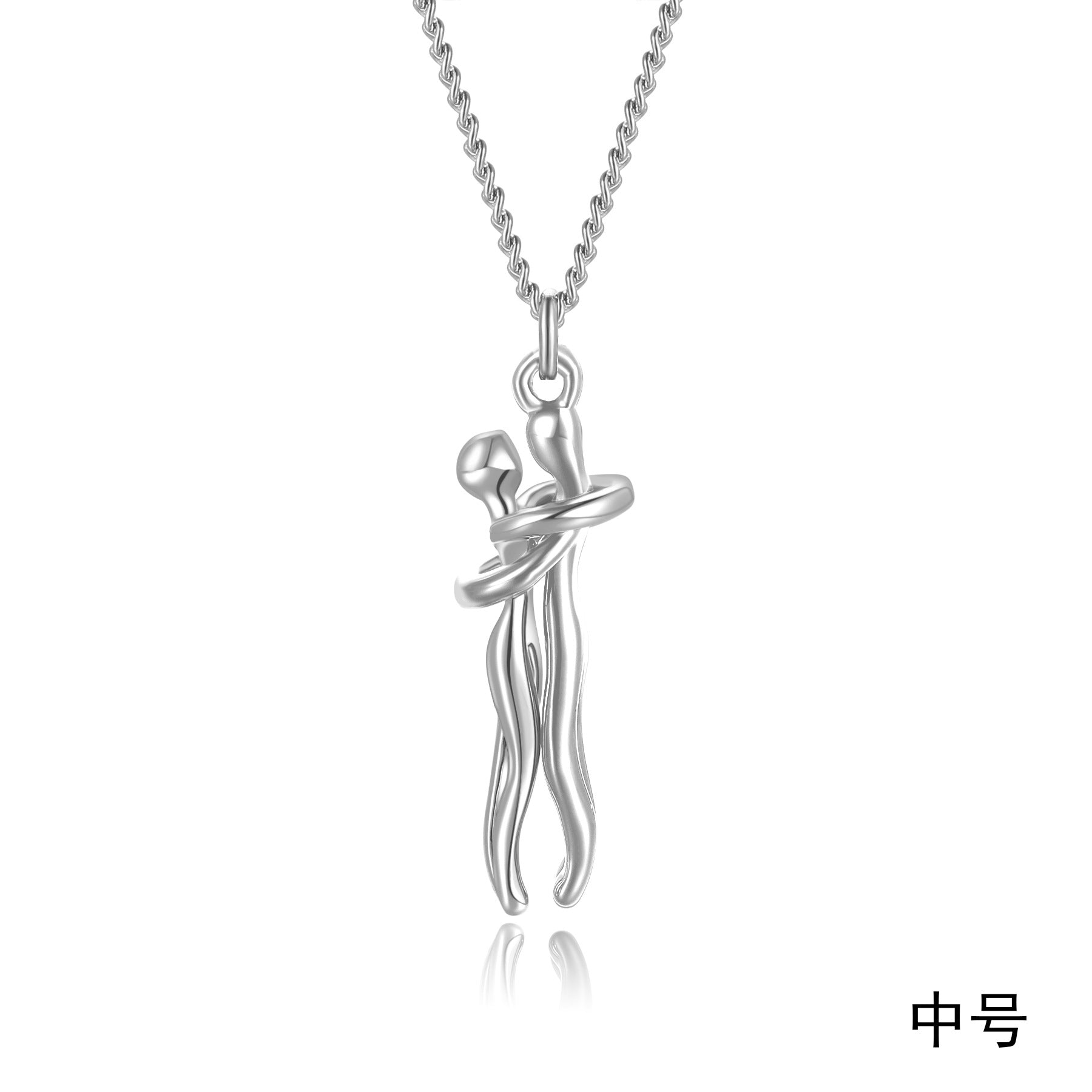 Wholesale Couple Hug Romantic Emotional Expression Clavicle Pendant Necklaces