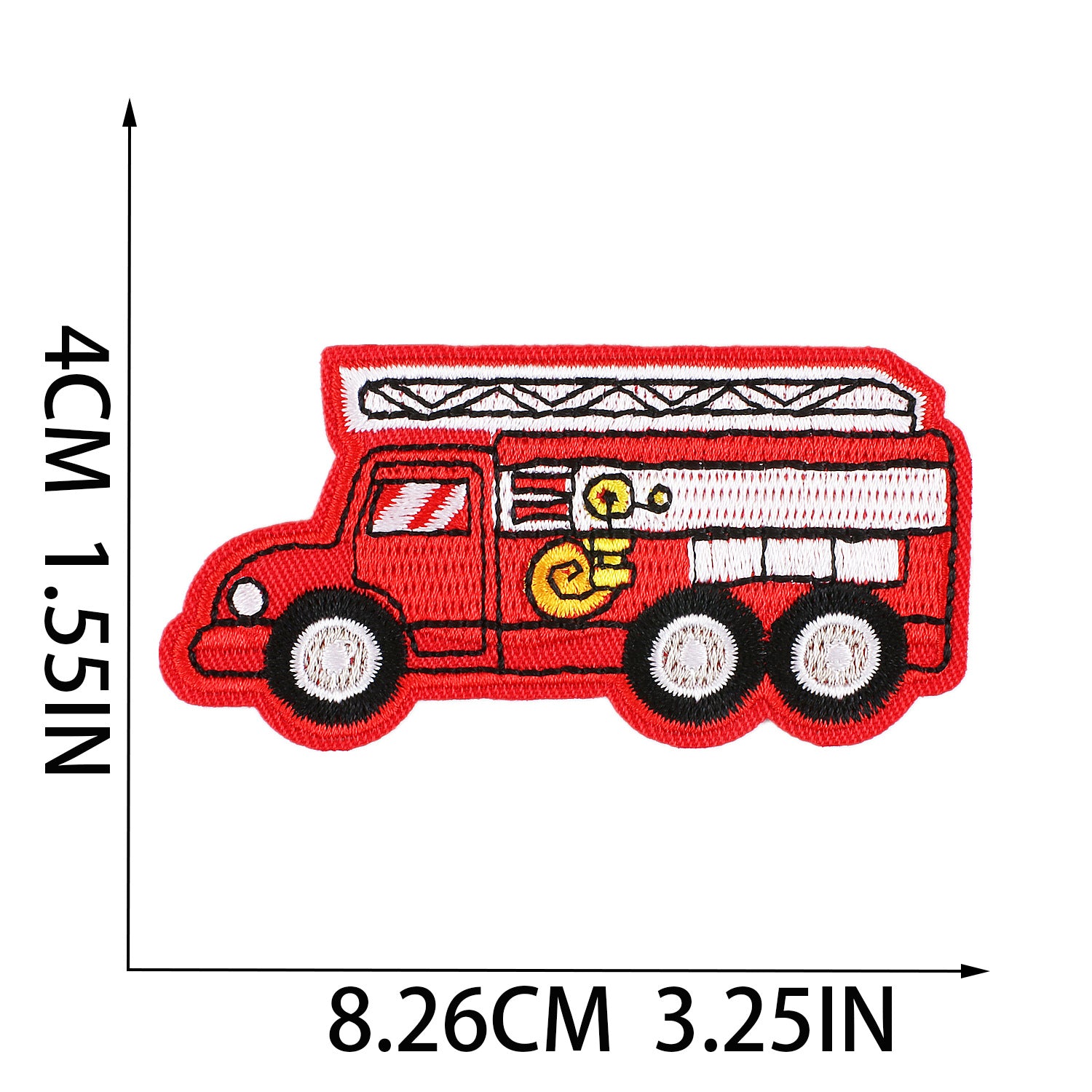 Wholesale Fire Safety Embroidered Patch Cute Fire Truck Firefighter Badge For Clothing Fashion Accessory DIY Craft Supply Boutique Gift